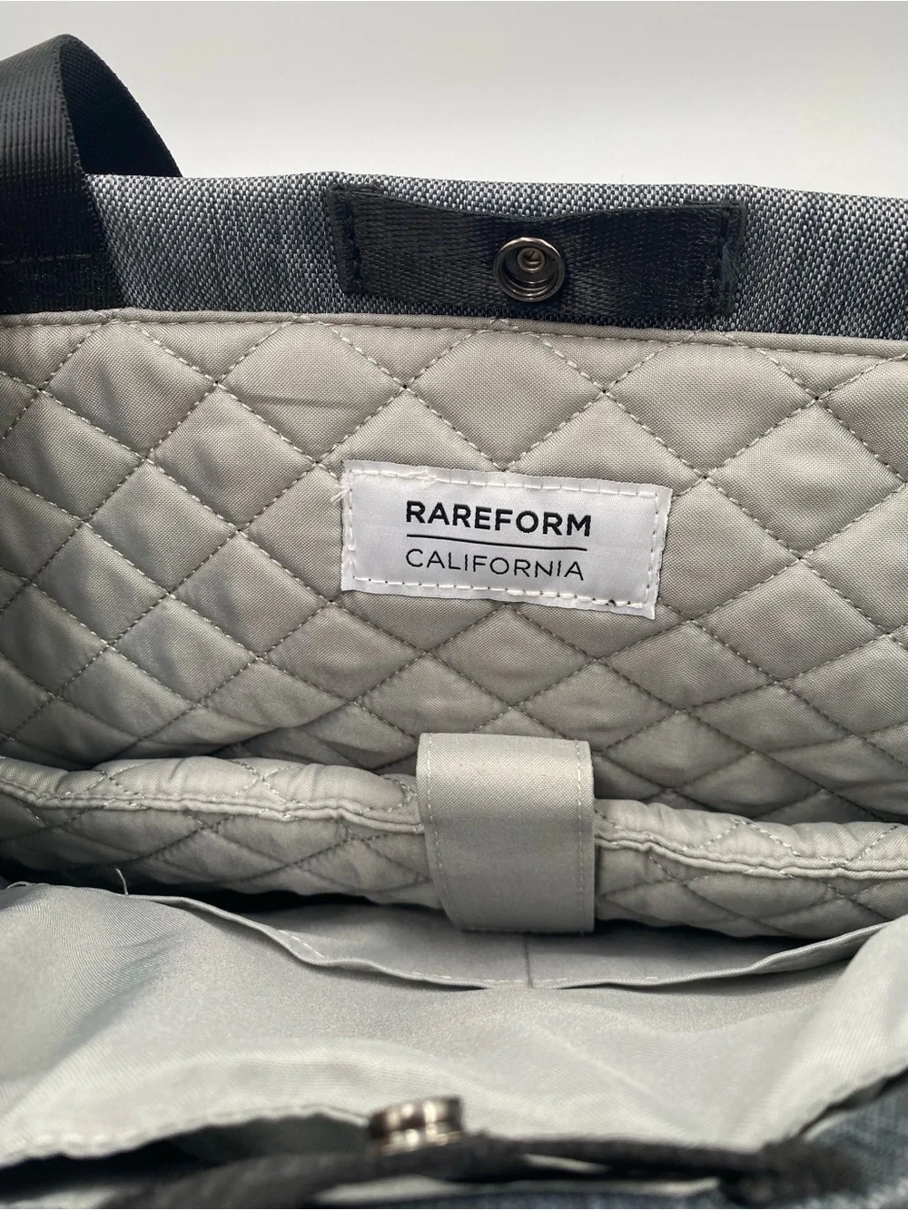 Rareform Cora Tote Laptop Bag - Grey with Light Blue Accent